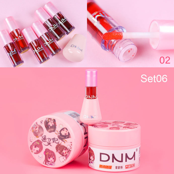 6Pcs Bright Vivid Color Lip Tint With Vibrant, Moisturizing, Long-wear, Non-sticky, Lightweight Lip Stains Tumbler Magnetic Levitation Decompression Rouge Lip Gloss Girls Women Gift Set