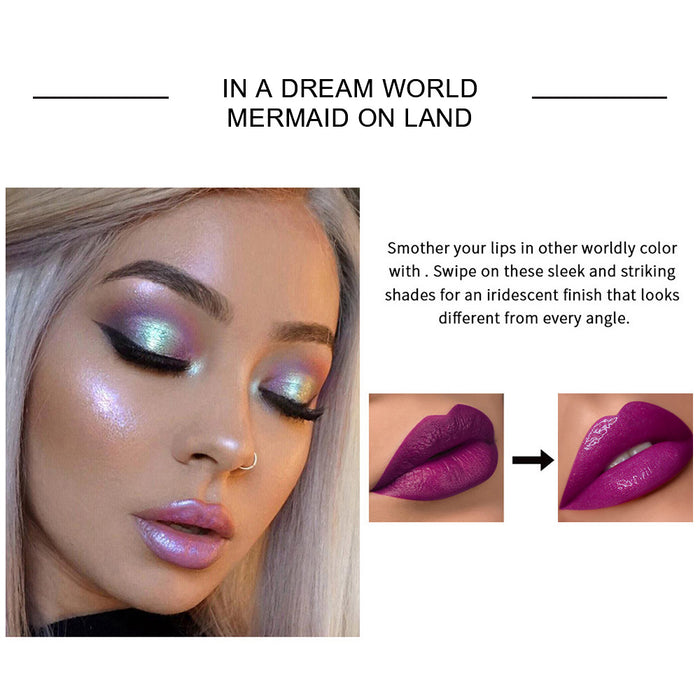 6Pcs Glitter Metallic Lip Gloss Liquid Lipstick Set Makeup Kit, 6 Colors Diamond Shimmer Shinning Sparkly Sparkling Lipstick Waterproof Long Lasting Face Eye Moisturizing High Gloss Glow