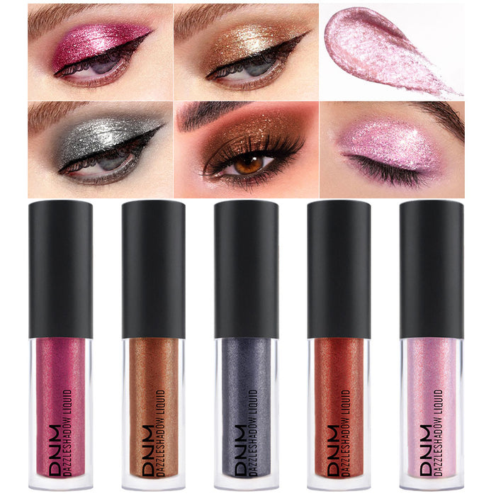 5 pcs Liquid Glitter Eyeshadow Set, Metallic Glitter Shimmer Naked Eye Looks Waterproof Long Lasting Quick-Drying Sparkling Eye Shadow Makeup Kits