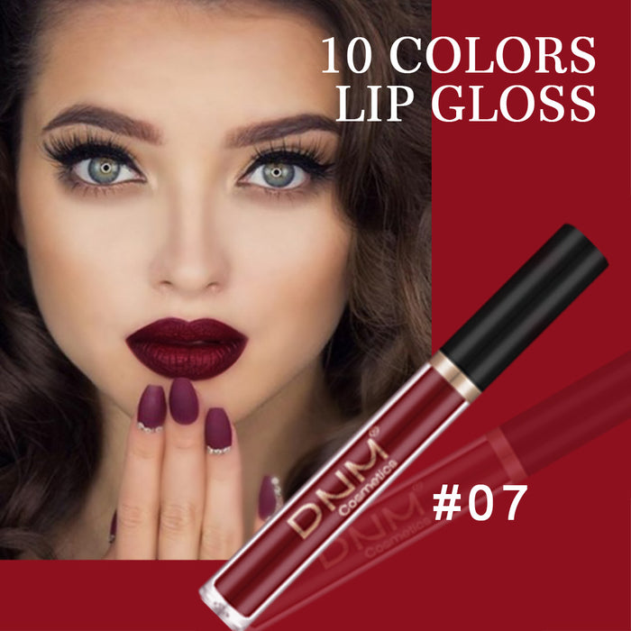 evpct 10Pcs Waterproof Liquid Matte Matt Lipsticks Set Matt Liquid,DNM Dark Red 24 Hour Long Lasting Matte Lipstick Lip Stain Gloss Makeup Sets for Women Lippies labiales matte larga duracion 24 08